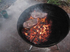Ribeye Steak on a Grill Ribeye Steak on a Grill
