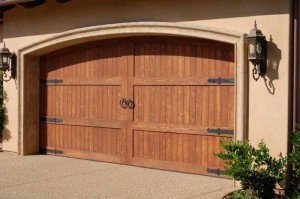 wooden garage door