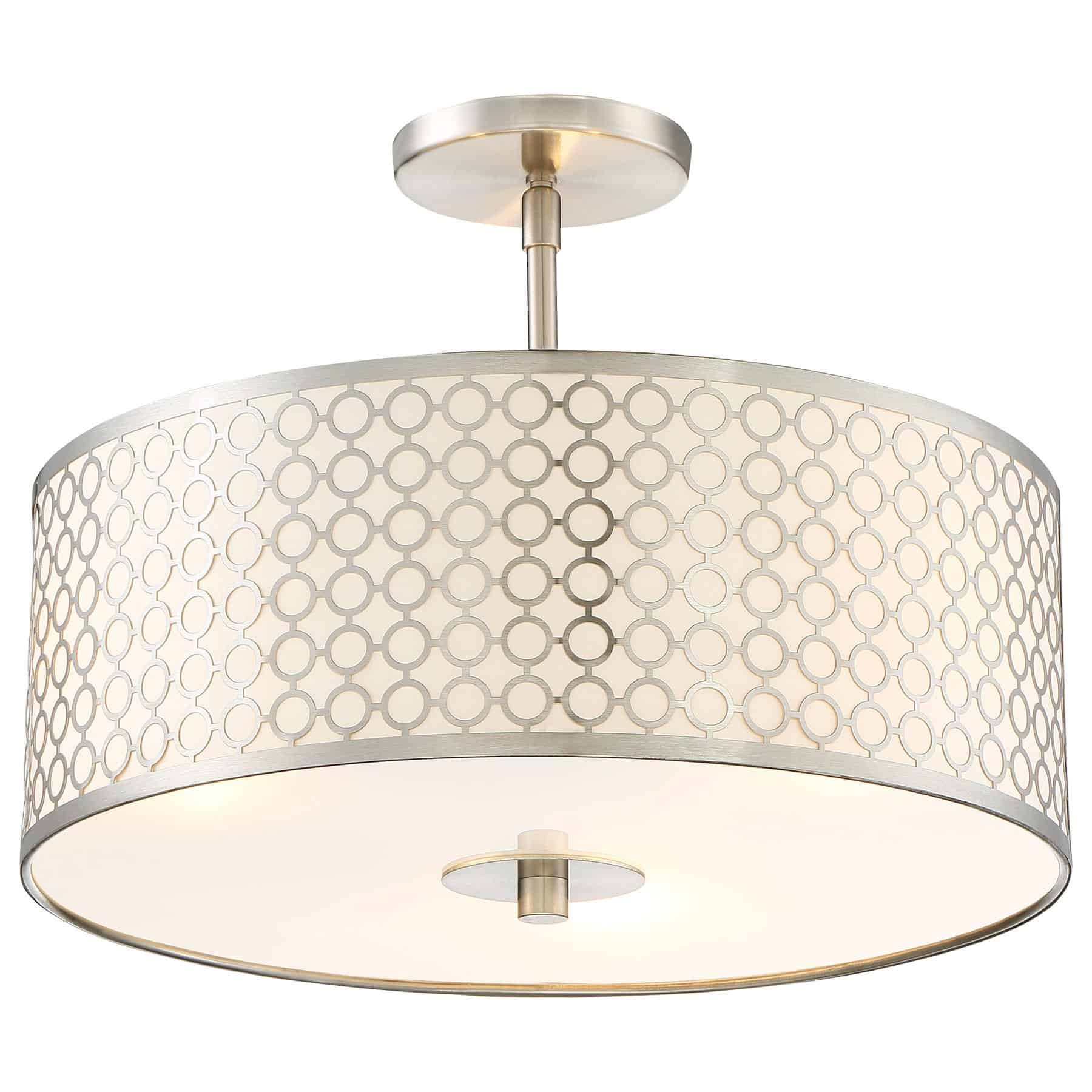 flush amber glass ceiling light