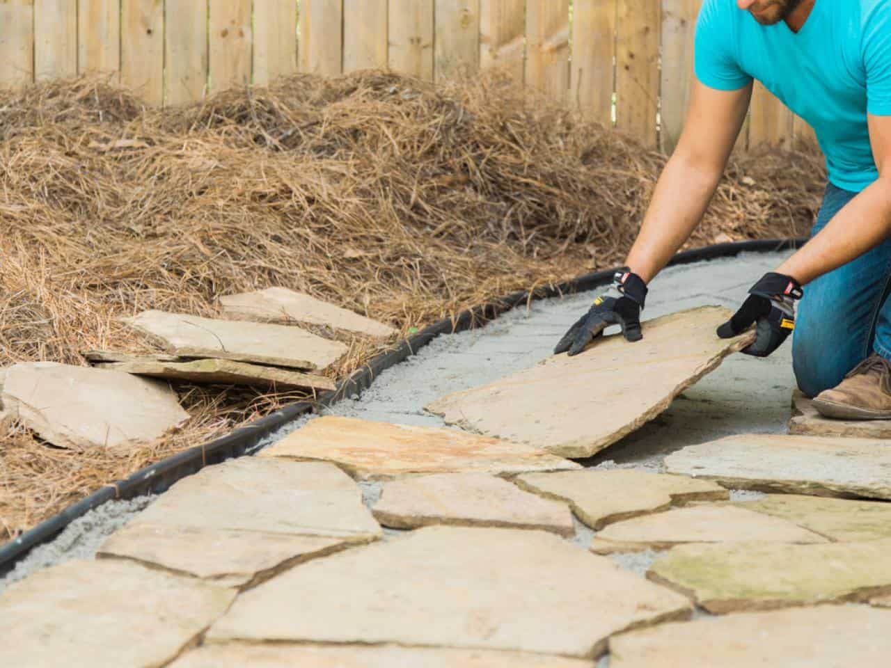 How To Install Flagstone Walkway On A Slope