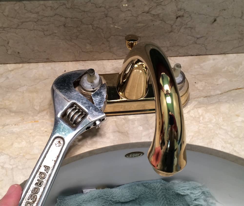 old time sink faucet handles leak