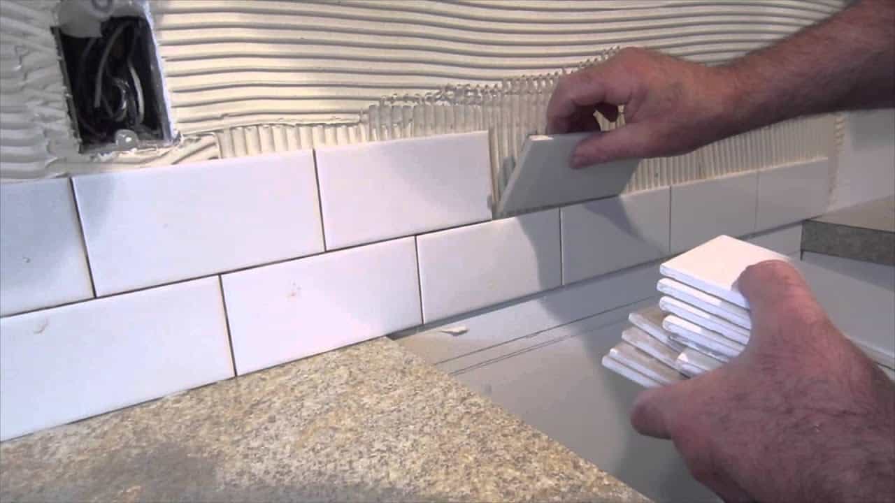 how to install tile splashback