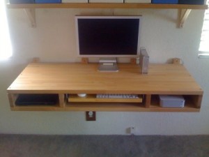 Wall mounted desk